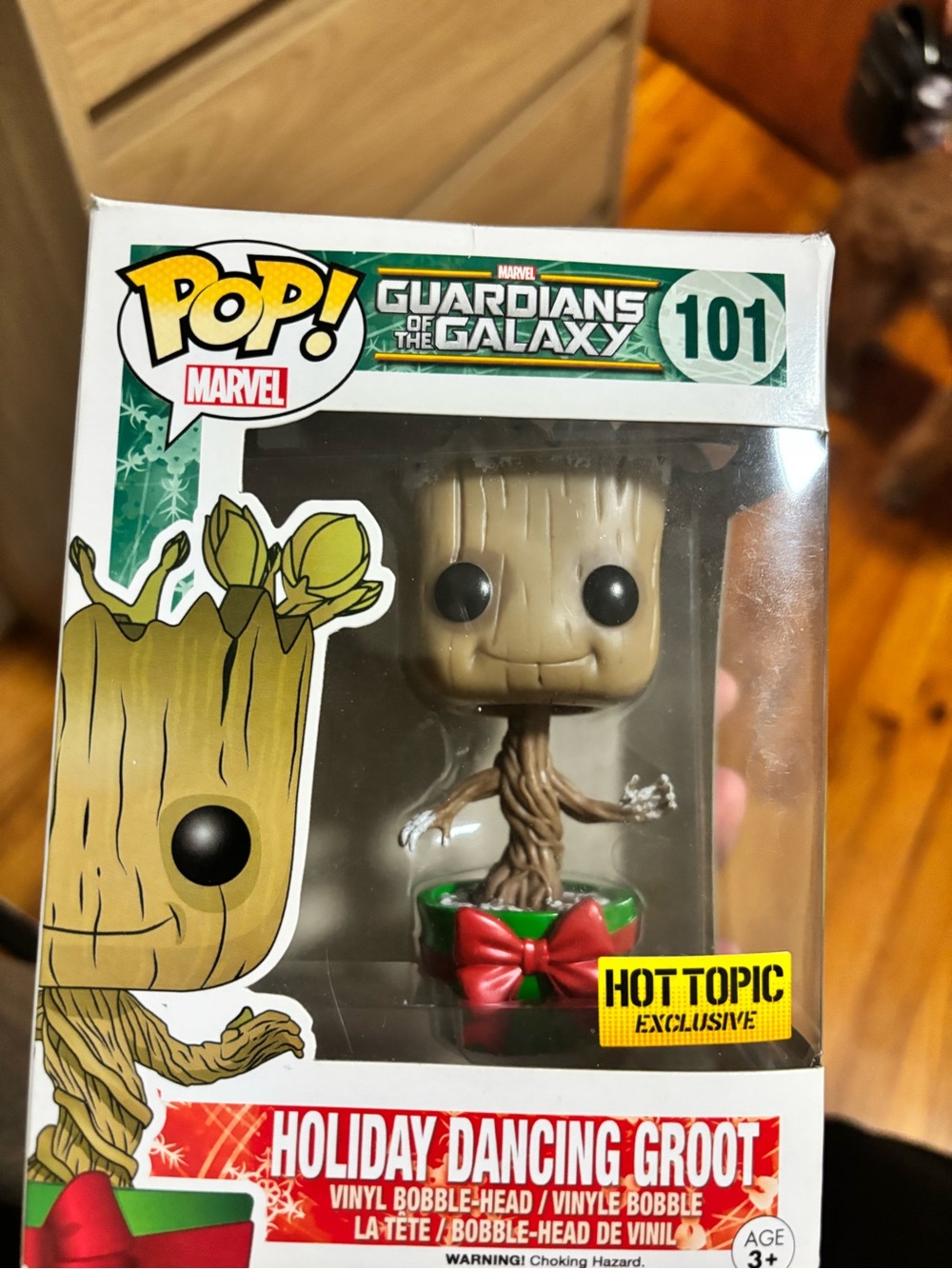 Funko Holiday Dancing Groot Pop! Vinyl - Brown, Green & Red